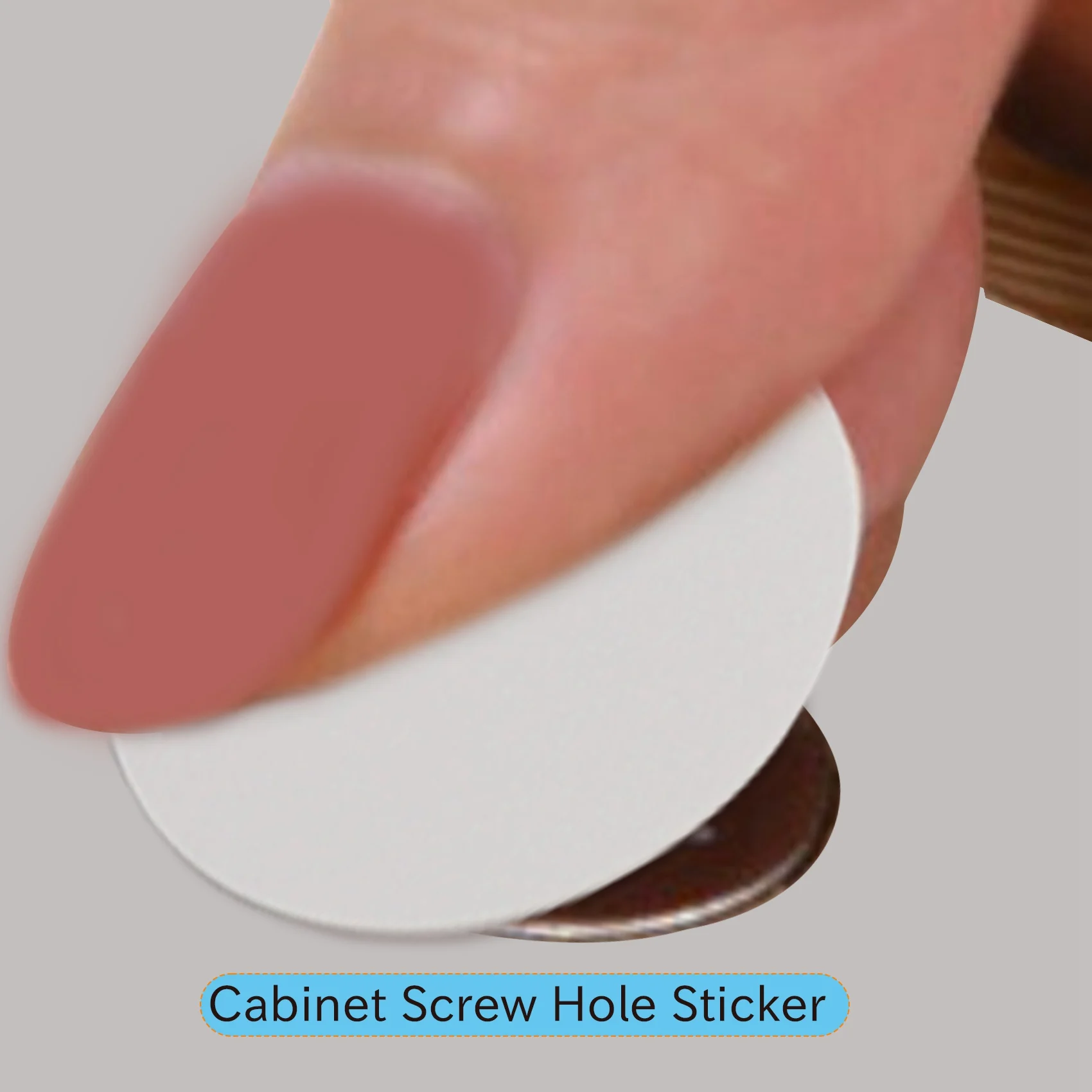

L68AWardrobe Cupboard Self-adhesive Screw Covers Caps Stickers 54 in 1 White