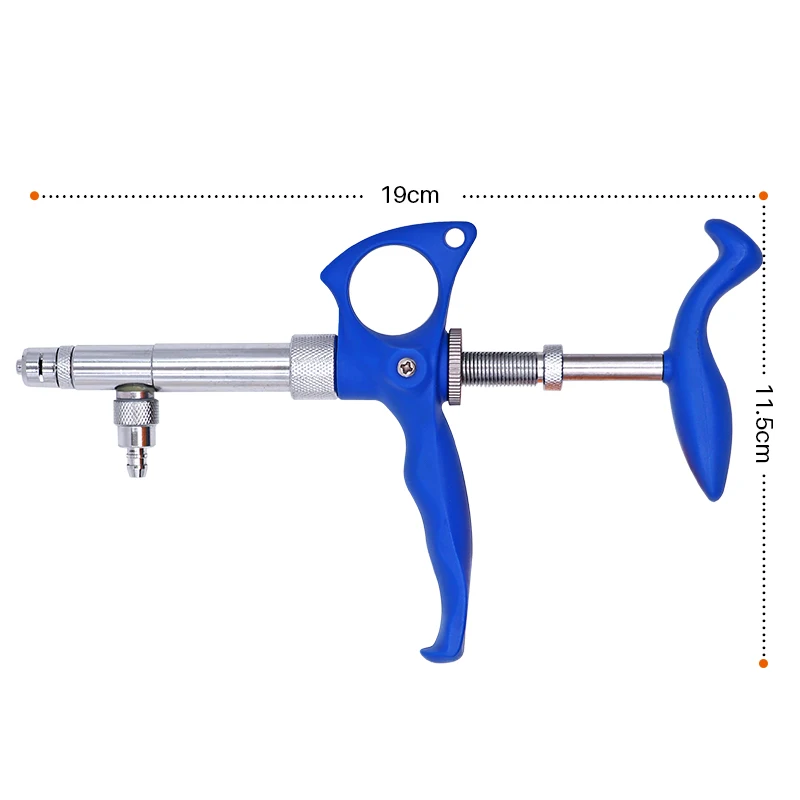 0.75/1/2ML Continuous Ijector Stainless Steel Veterinary Vaccines Syringe Metal Livestock Drug Dispenser Farm Equipment Tools