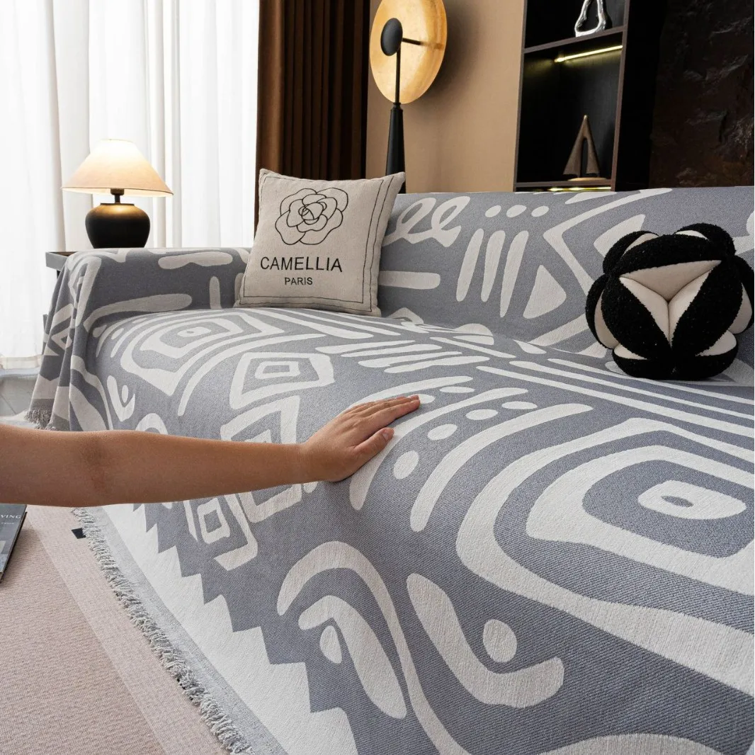 1PC Sofa Towel Full Cover Bohemian Geometry All-inclusive Sofa Cover Blanket High-end Sense Universal in All Seasons