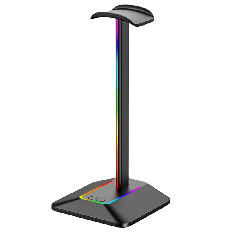 RGB Gaming Headphone Stand With Type-C USB Ports Desk Gaming Headset Holder Hanger For Gamer PC Accessories