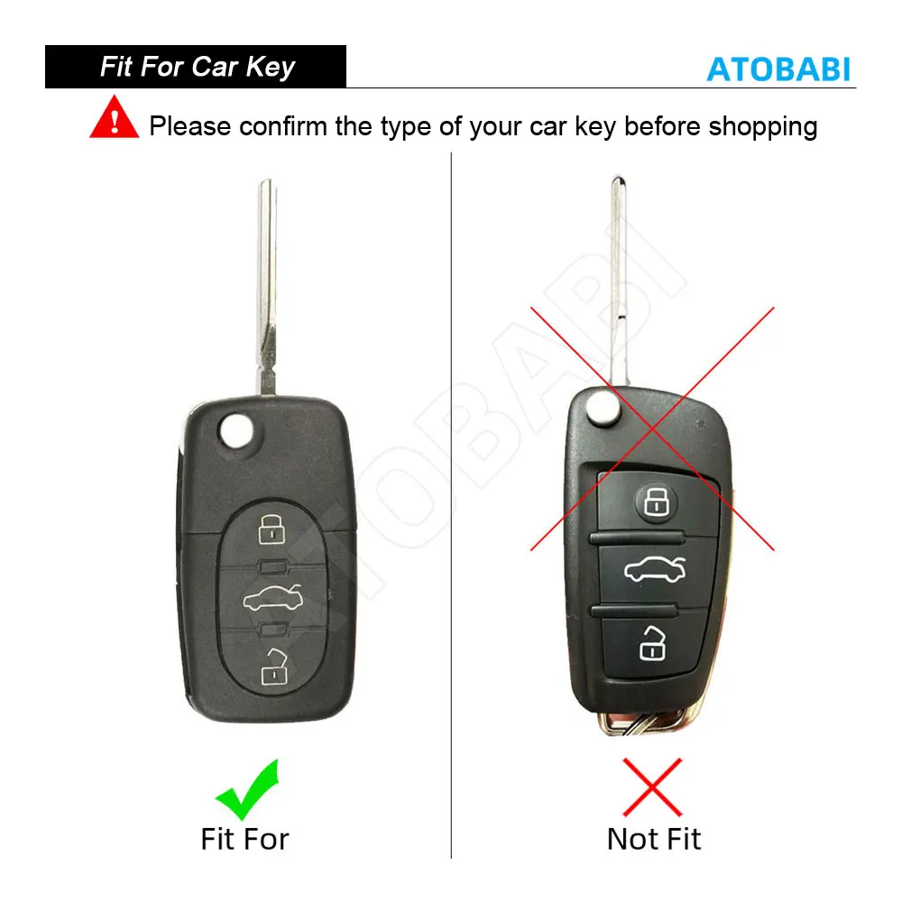 Leather Car Key Case Remote Key Cover Protector For Audi A3 A4 A6 A5 A7 A8 TT Q3 Q5 Q7 Q8 Allroad Cabriolet Quattro Accessories