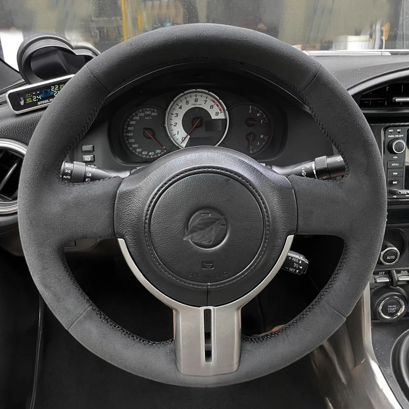 

Hand-sewn Car Steering Wheel Cover Suede for Toyota 86 2012 -2015 for Subaru BRZ 2012-2015 Car Interior Protect Accessories