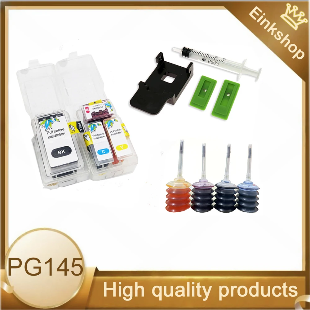 Kit de Recarga de Cartuchos Inteligentes PG145 CL146 PG145 XL CL146 XL para Cartuchos de Tinta Canon Pixma MG2410 MG2510 TS3110 IP2810 MG2910 MG3010