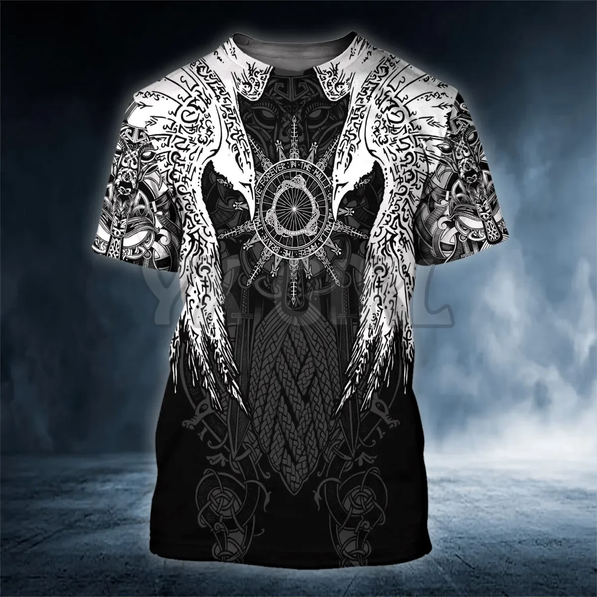 2024 Summer White Huginn And Muninn Viking Tattoo 3D All Over Printed T Shirts Tee Tops shirts Unisex Tshirt Halloween gift