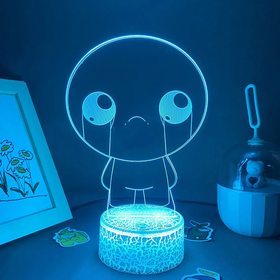 Juego caliente de la encuadernación de Isaac Rebirth, luz nocturna de neón Led 3D, regalo de cumpleaños para novio, jugador, decoración de