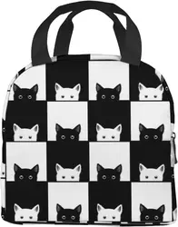 Cat Cartoon Kitten borsa termica per il pranzo per le donne scatola per il pranzo riutilizzabile contenitori per alimenti per uomo borse termiche portatili borsa per Snack ragazze