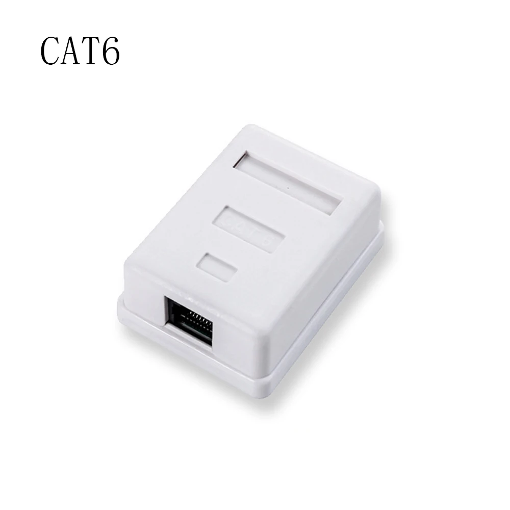 RJ45 Connector Box CAT5E CAT6 Junction Box Single Port Box 1-port Network Cable Adapter Ethernet Extension PCB Crimping Type