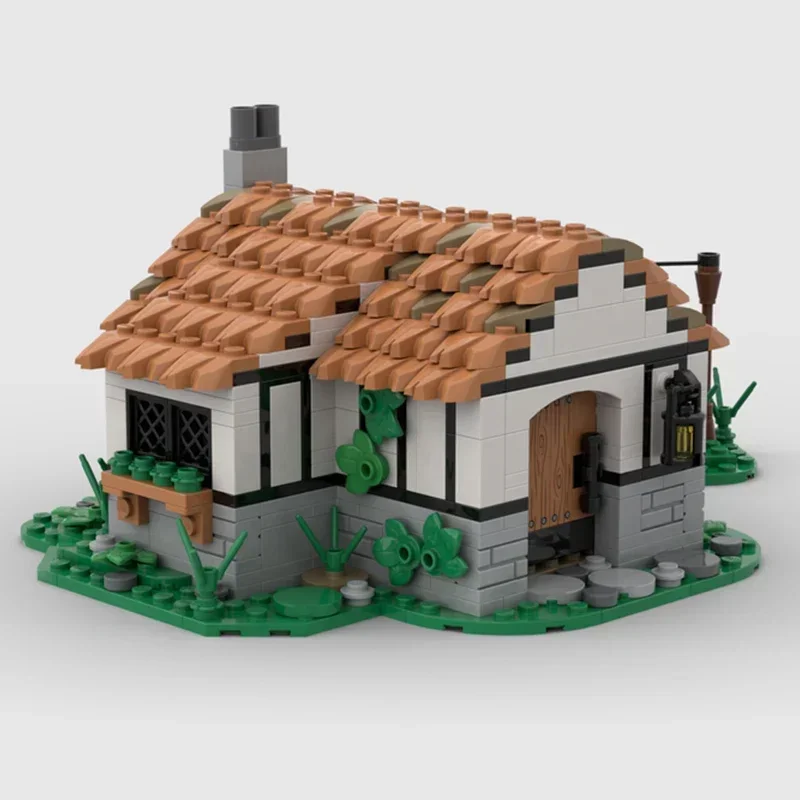 Modelo de construção medieval moc tijolos de construção taverna e tecnologia de campo blocos modulares presentes brinquedos de natal conjuntos diy montagem