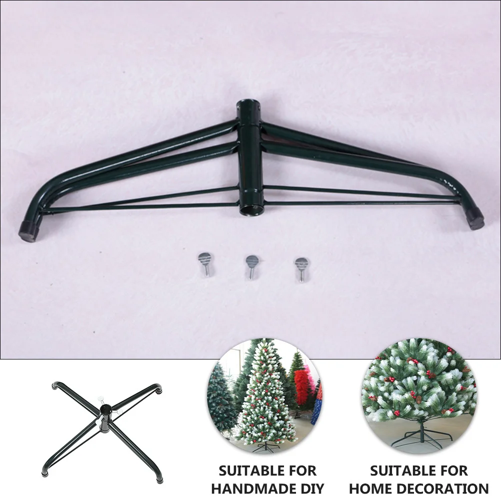 

2Pcs Metal Christmas Tree Stand Sturdy Xmas Tree Support Rack Four-Legged Fixing Holder Christmas Decoration