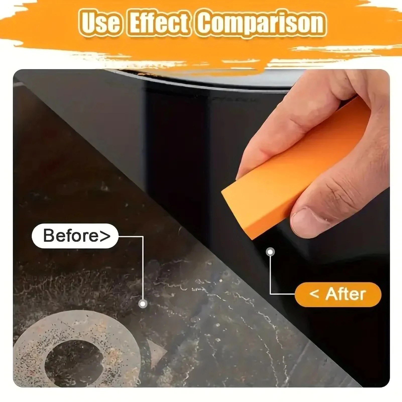 Stainless Steel Decontamination Rubber Eraser Kitchen Faucet Limescale Eraser Bathroom Glass Rust Remove Stain Cleaning tool