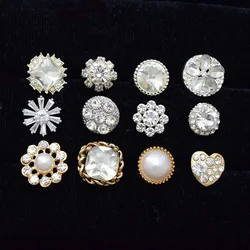 10Pcs/Lot Multiple Styles Of Exquisite Diamond Crystal Buttons For Sewing Clothing Coats  Shirts Diy Decorative Accessories Butt