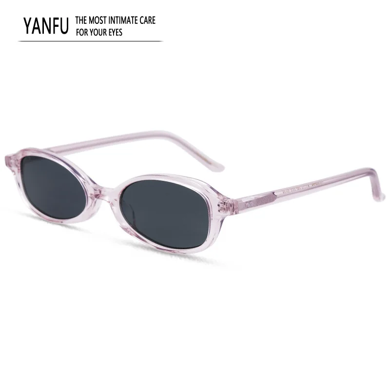 

New Summer Retro High Quality Small Sunglasses Women UV400 Glassses Woman Acetate Fashion Driving Eyeglasses Men Frame 145mm