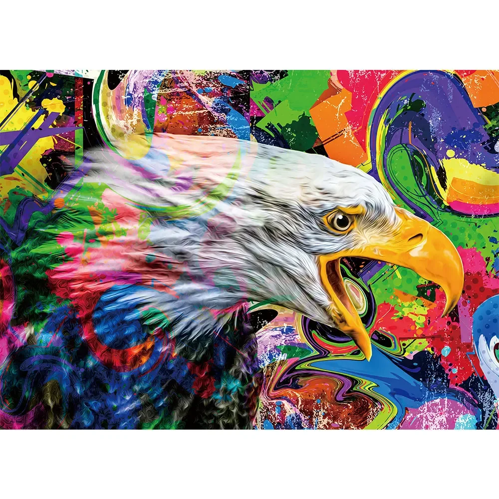 MaxRenard Puzzle 1000 Stück Ölgemälde Weißkopfseeadler Puzzles für Erwachsene Dekompression Spielzeug Familie Spiel Home Dekoration