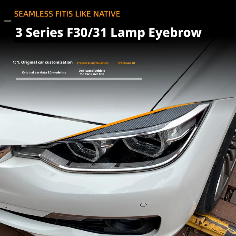 

Подходит для BMW 3 серии BMW F30 F31 318i 320i 2012-2018, наклейки-накладки на фары, аксессуары.
