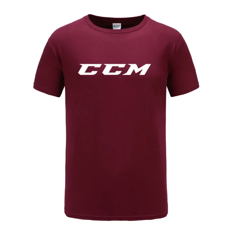 men's street T-shirt Ccm Logo Hockey Man T-Shirt men cotton tshirt summer brand teeshirt euro size free shipping