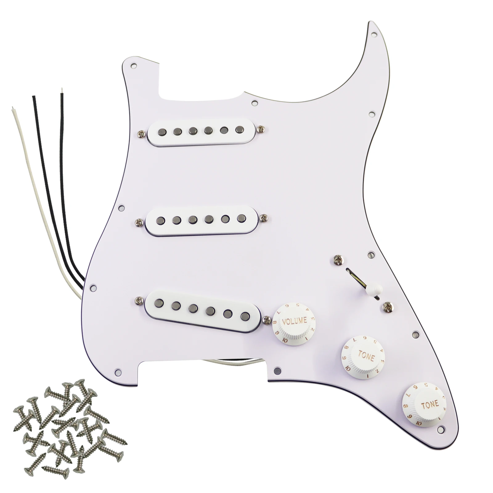 Voorbedrade elektrische gitaar slagplaat geladen slagplaat met vintage stijl Alnico 5 Single Coil pickups set voor FD ST elektrische gitaar
