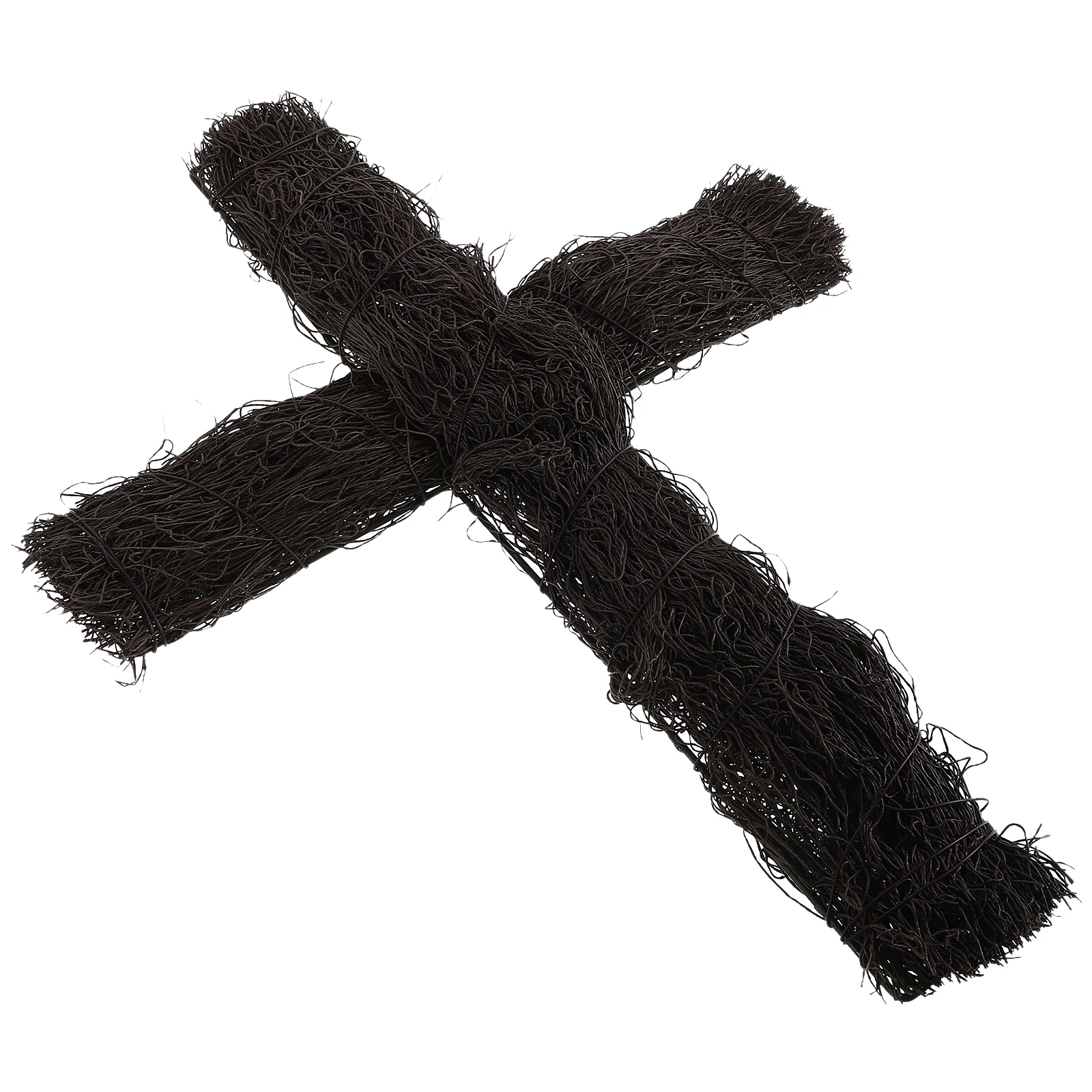 

3 Pcs Rattan Cross Easter Lawn Wreath Plug in Ground Garden Stakes Decor Diy Ornament