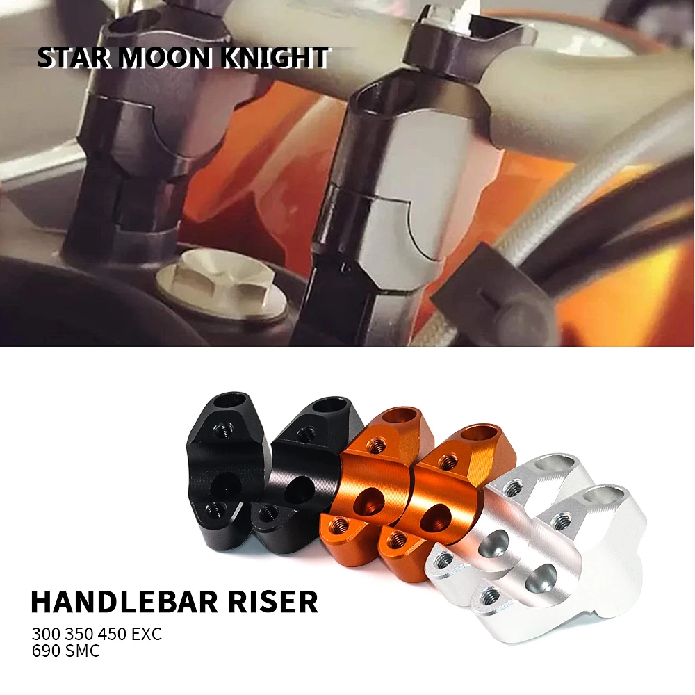 

For 300 350 450 EXC F TPI 690 SMC R & Enduro R Motorcycle Accessories Handlebar Riser Drag Handle Bar Clamp Extend Adapter