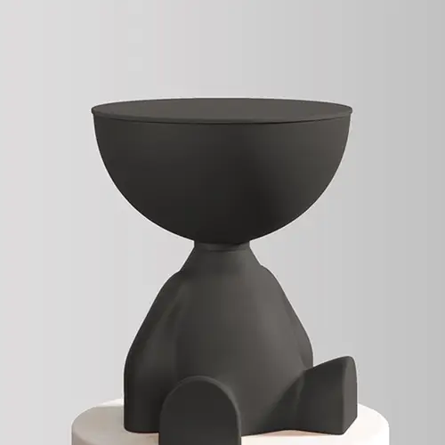 1pc bear shaped plastic multifunctional bedside table, easy to assemble, suitable for living room and bedroom storage - Image 9