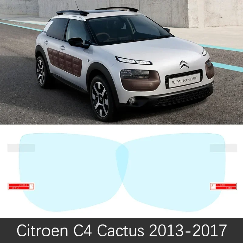 Full Cover Anti Fog Rainproof Film For Citroen C4 Cactus 2013~2019 Car Rearview Mirror Protective Film Car Sticker Accessories
