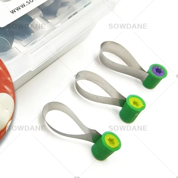 Lab Double-Side Reel Knob Type Matrices  Stainless Steel  Anatomically Shaped Double-Side Steel Matrix Bands/ Best Tool