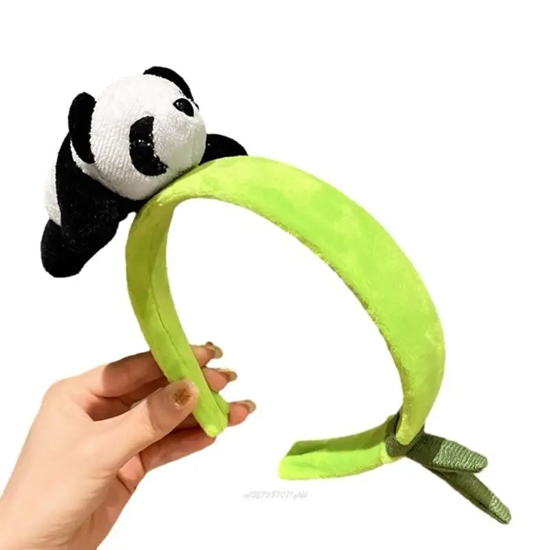 X5XA Halloween Live Broadcast Panda Hair Hoop Girls Makeup Carnivals Hair Decors