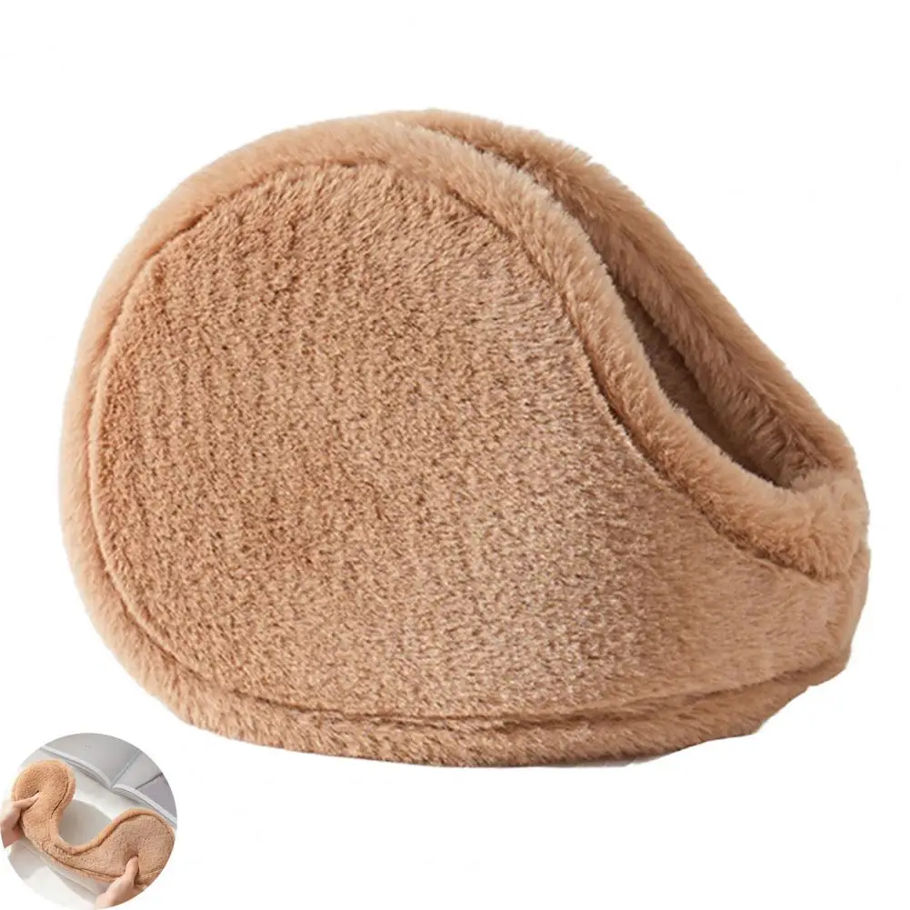 Protetores de orelha confortáveis para uso durante todo o dia, protetores de orelha com feixe de cabeça elástico, protetores de orelha de inverno de pelúcia à prova de vento para trabalho ao ar livre para homens