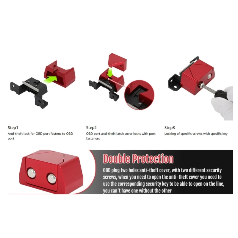 High Security OBD Diagnostic Port Lock Requires For Preventing Unauthorized