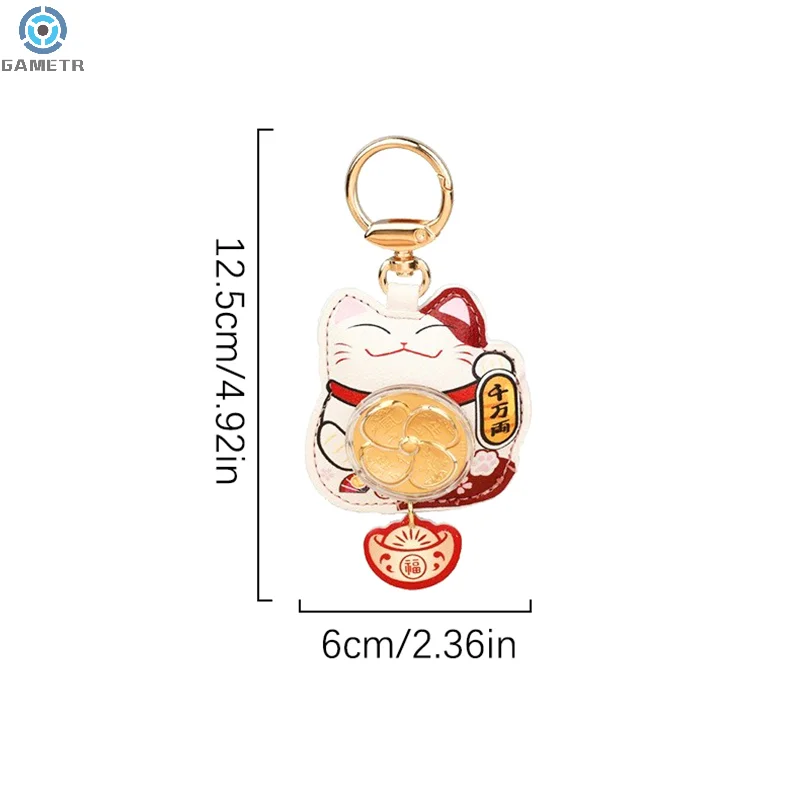 Maneki Neko Car Keychain Lucky Cat Car Backpack Keyring Best Friend Charms Pendant Couple Gift Keychain