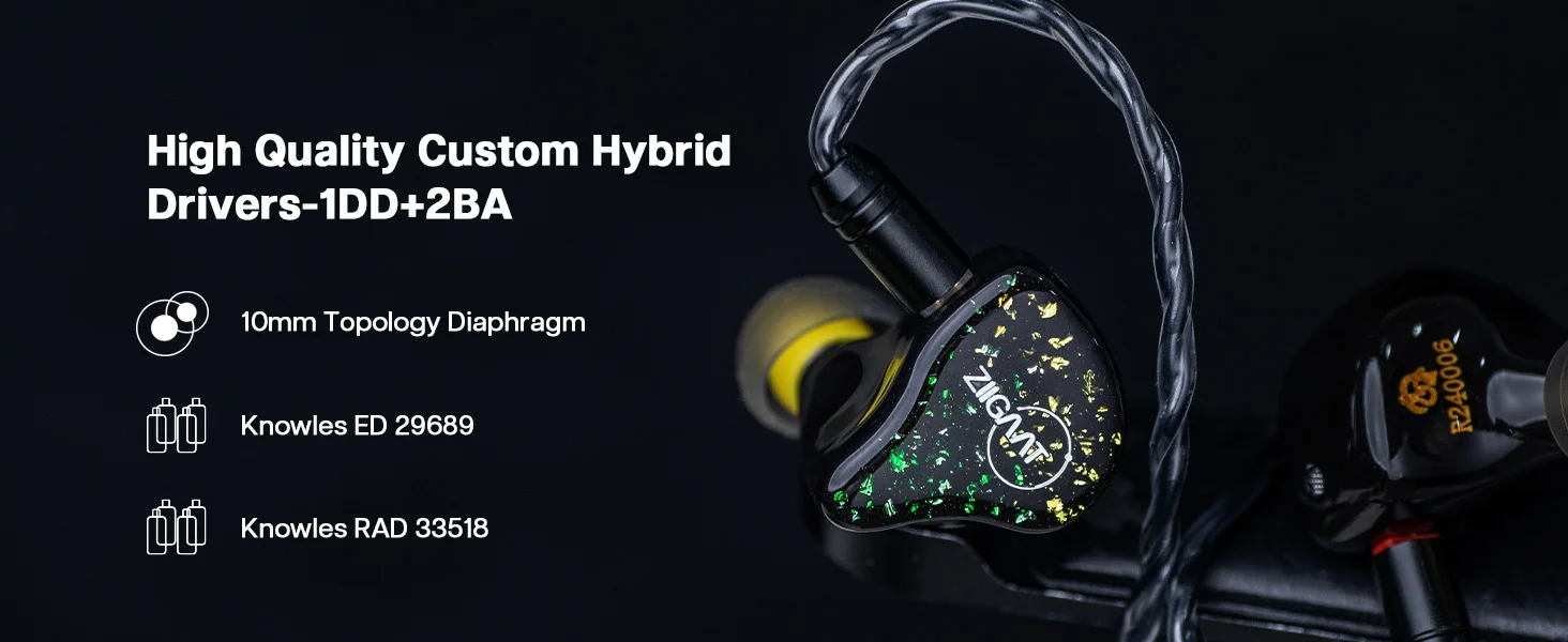 Linsoul ZiiGaat x HBB Arcadia 1DD + 2BA controladores híbridos IEM
