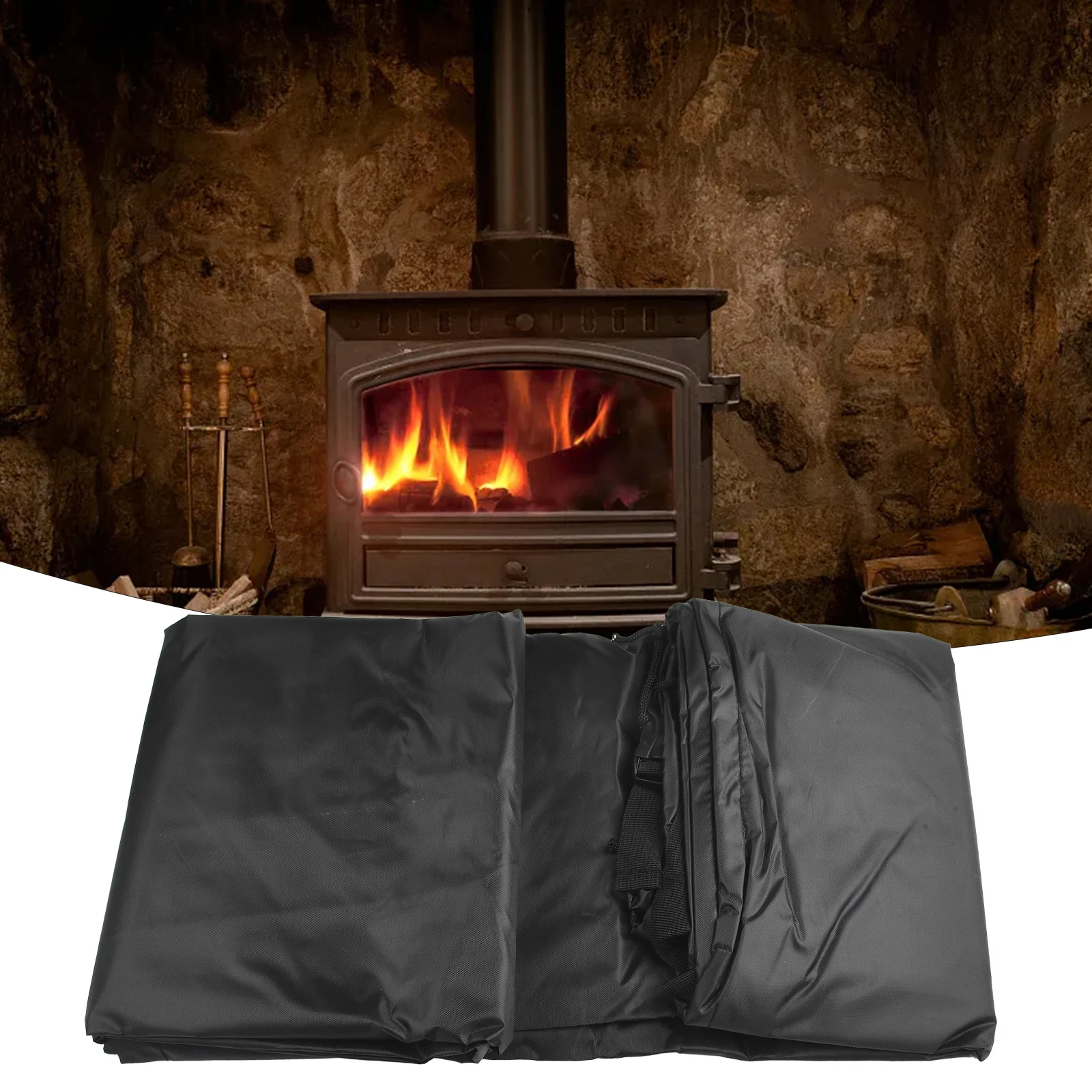 

Чехол для дров, снег, 1 шт., регулируемая ткань Оксфорд с черным, серебряным покрытием, маленькая, 48x24x42 дюйма, новая, практичная для воды