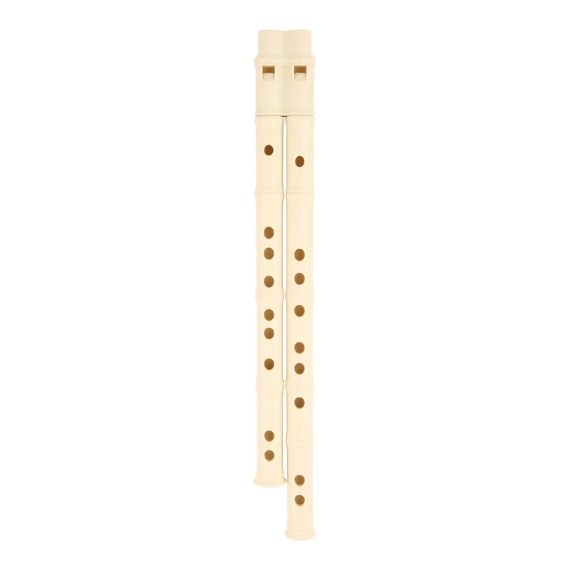Double Pipe Flute ABS Material Vertical Blowing Clarinet Music Instruments Recorder for Beginner with Sensitive Timbre