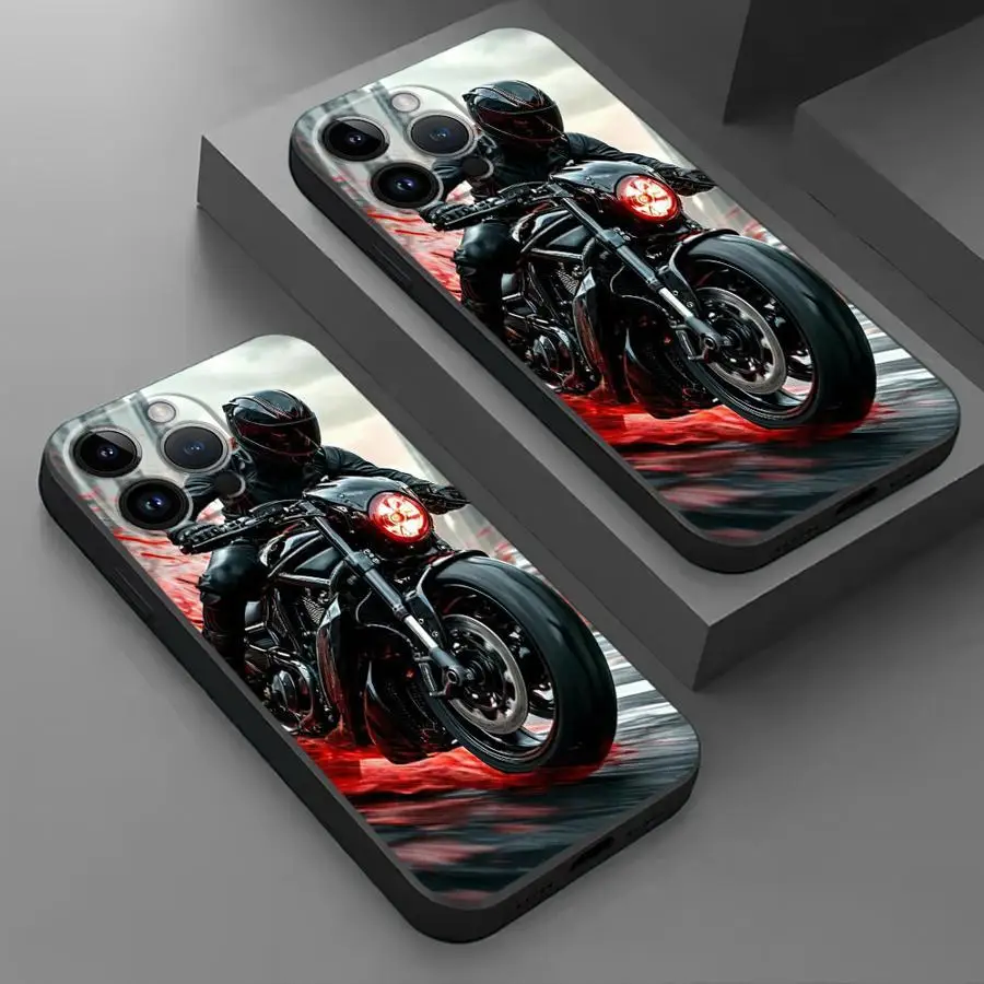 

Stylish Motorcycle-Themed Case for Iphone17 16 Pro Max, 11, 13, 15, 14 Plus, 12 Mini, XR, X, XS, And 16E,