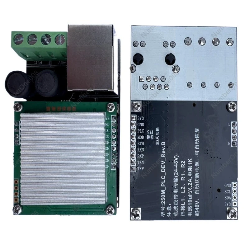 

Power Carrier Communication Module Gigabit Ethernet Video Transmission Underwater/Pipeline Robot National Chip