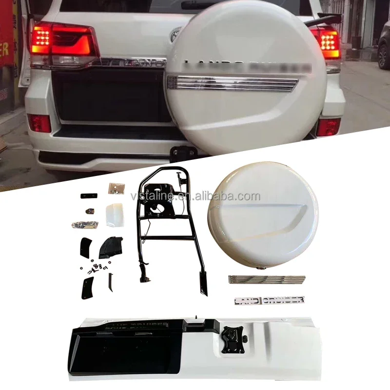 

For 2008-2020 Land Cruiser LC200 Spare Tyre Carrier Spare Tire Rack Kit Spare Tire Cover Assembly