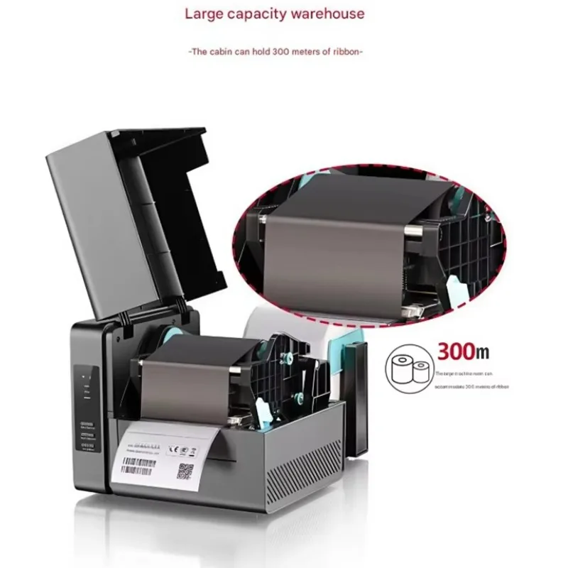 Discount  E200 Desktop Barcode Printer 203dpi 6ips Jewelry Tag Label Thermal Barcode Transfer Printer for Shop Studio