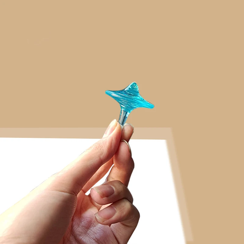 10 ピース/バッグ指先回転小型ジャイロスピニング回転トップスおもちゃ教育圧力リリーフ玩具子供のデスクトップのおもちゃ