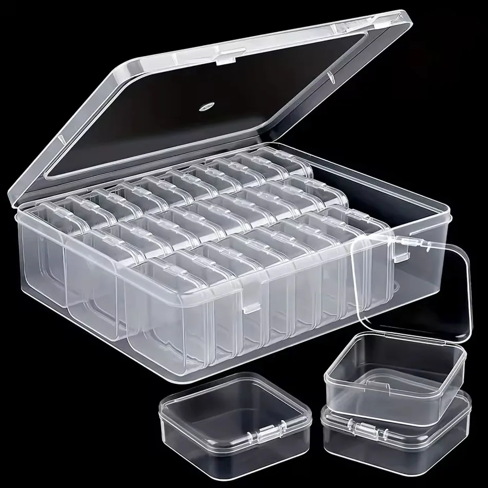 **DIY Diamond Painting Embroidery Storage Box, Nail Art Jewelry Rhinestone Mosaic Storage Container, Multifunctional Storage Box