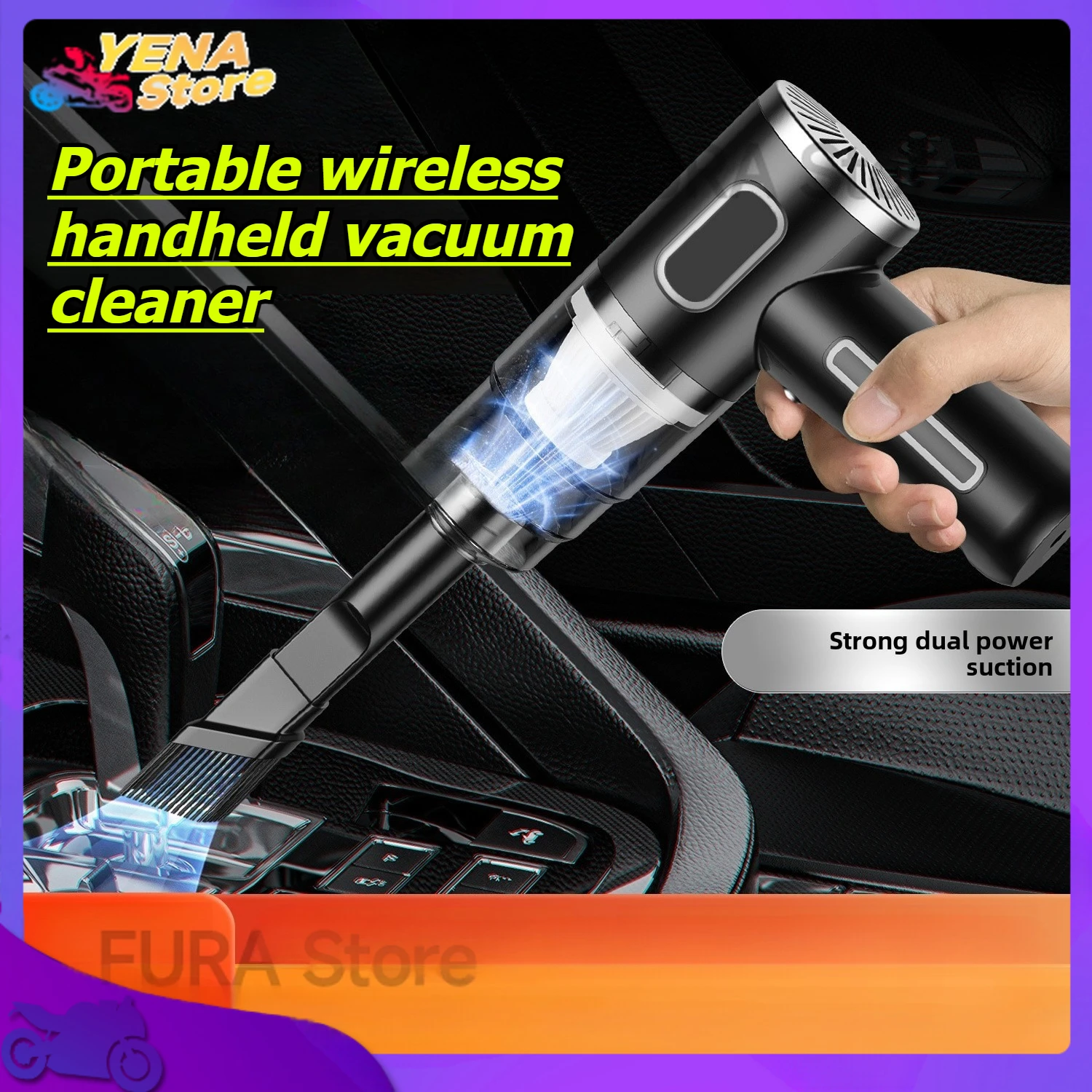 

Miniature car vacuum cleaner Powerful suction force Cordless wireless cleaner Portable handheld vacuum cleaner Cleaning machine