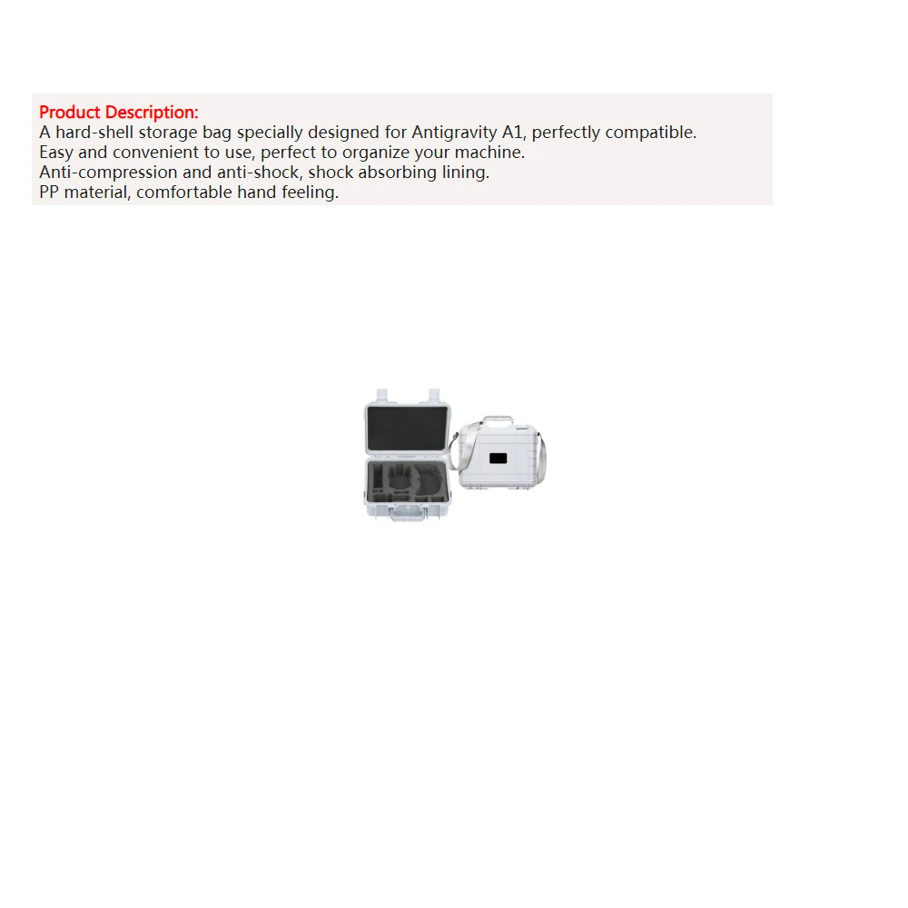 

Explosion-Proof Box for Antigravity A1, Travel Case Shoulder Bag for A1 Drone,Grip Motion Controller,Vision,Battery Accessories