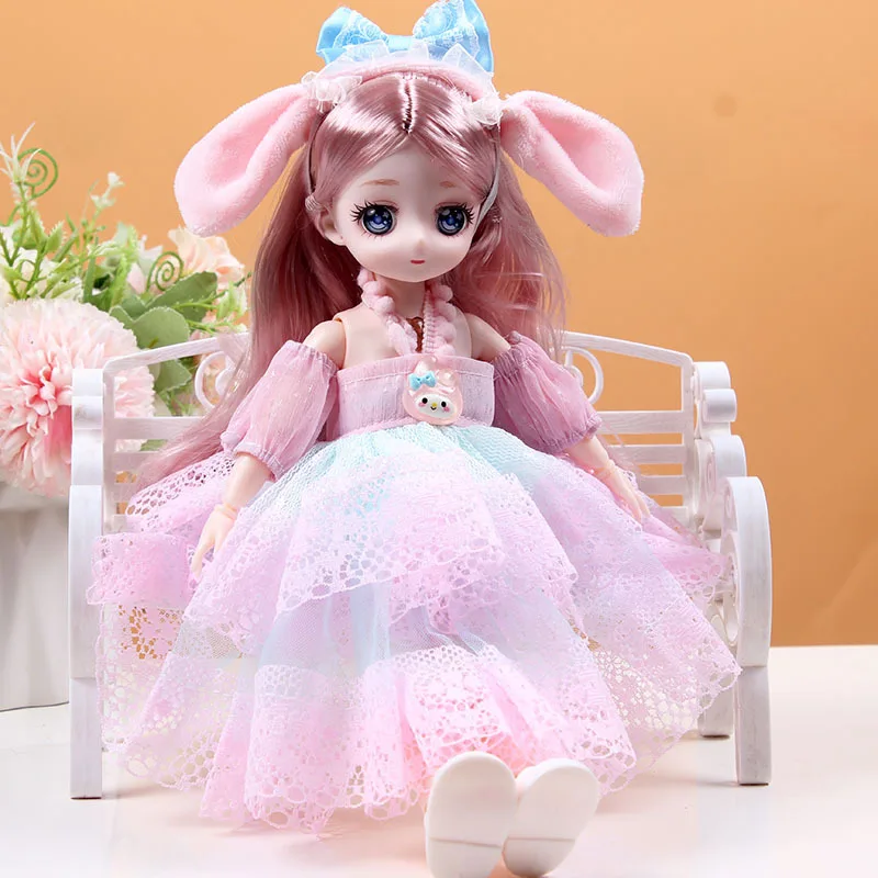 30cm Dreamy Princess Doll Tall Multi Jointed Flexible Poseable Dress Up DIY Toy Set for Girls Children Birthday Gifts Holiday - view 3