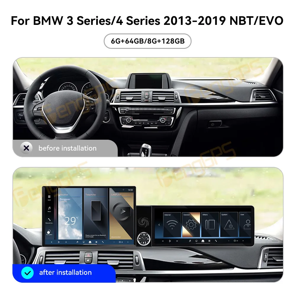 For BMW 3 4 Series NBT EVO 2013-2019 Android Car Radio Multimedia Video Carplay Autoradio Stereo GPS Navigation Head Unit