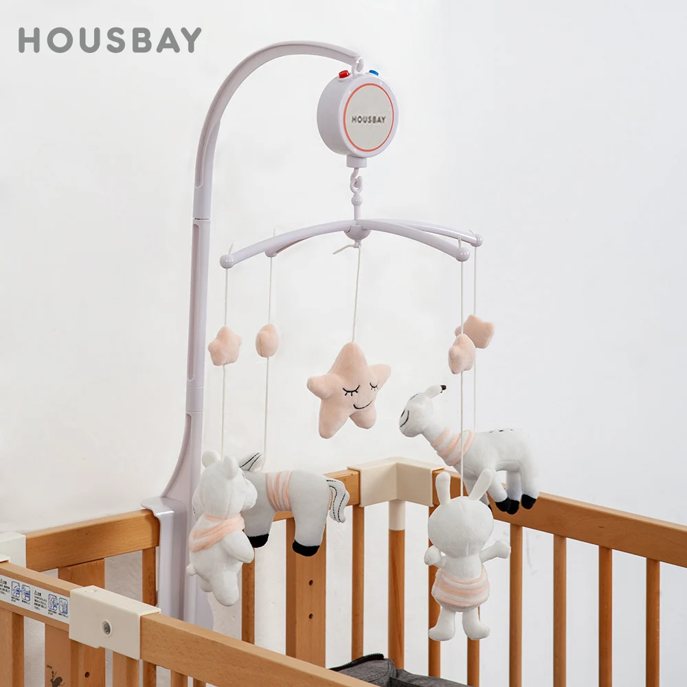 Baby Crib Bell Baby Photography Props Cute Cartoon Doll Pink For Girls Baby Souvenirs Newborn Baby Room Decoration