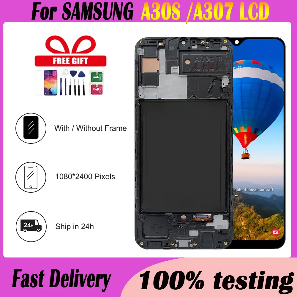 For Samsung A30s A307 SM-A307FN LCD Display Touch Screen Digitizer Assembly For Samsung A30S A307FN LCD Replacement