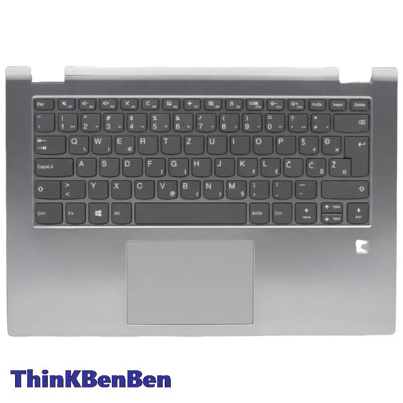 

SI Словенская клавиатура, платиновый верхний чехол, упор для рук, чехол для Lenovo YOGA 530 Flex 6 14 14IKB 14ARR 5CB0R08757