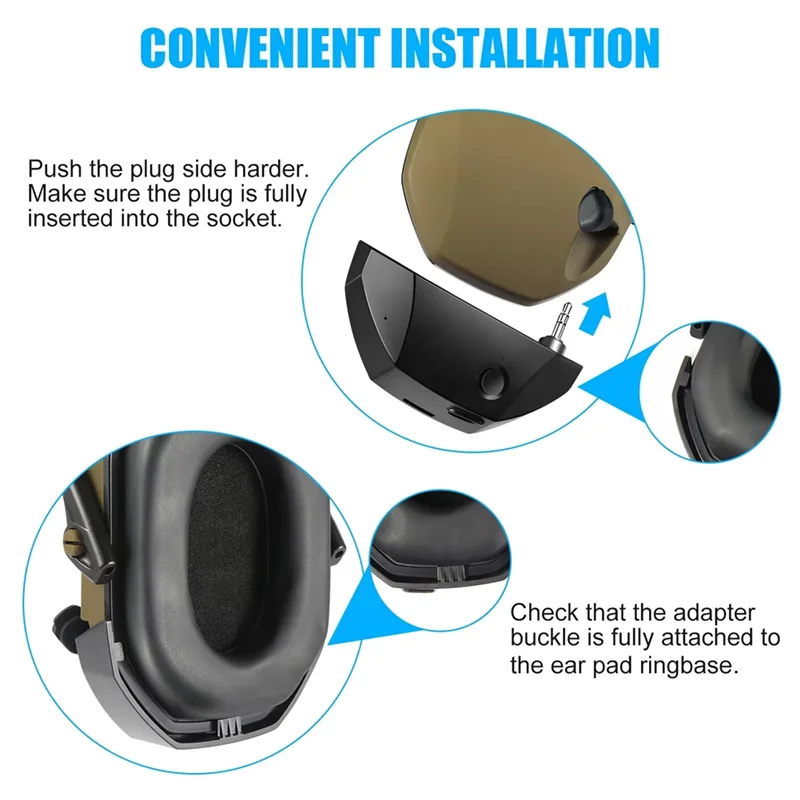 

B18B W1 Bluetooth Adapter, Design For Electronic Earmuffs Convert Wire Earmuff To Wireless One