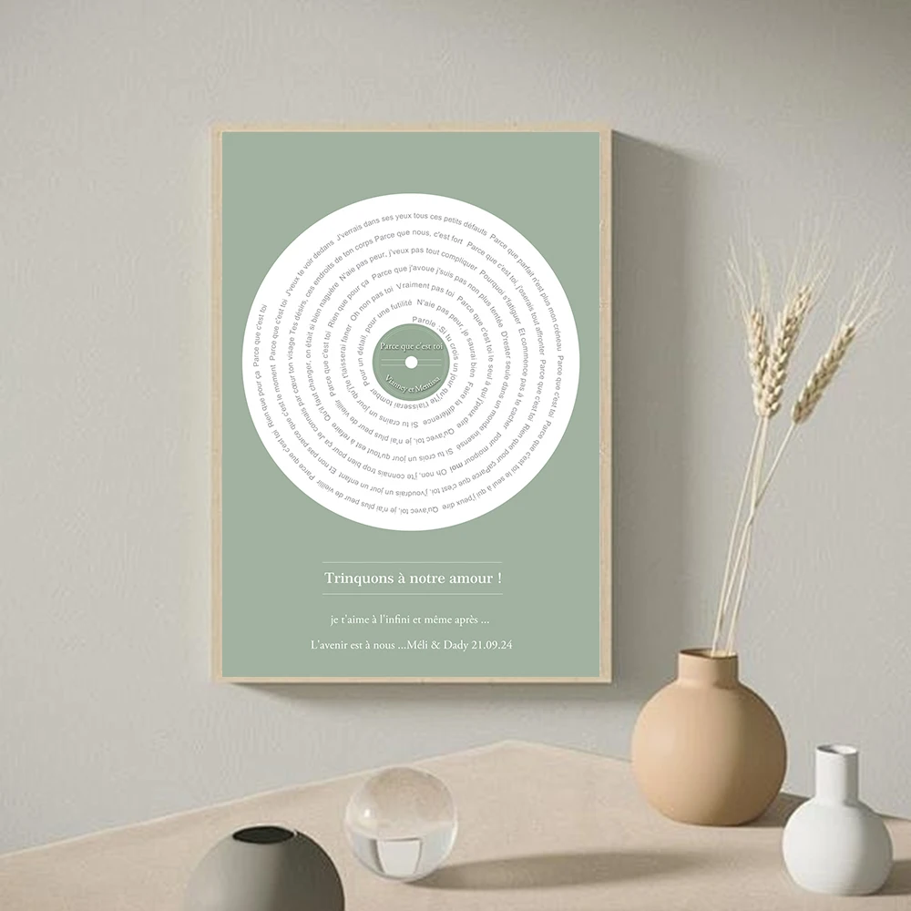 طباعة كلمات الأغاني المخصصة، تنزيل رقمي، ملصق فينيل ملون مخصص، ملصق موسيقى، هدية مخصصة للذكرى السنوية، ملصق كلمات الأغاني