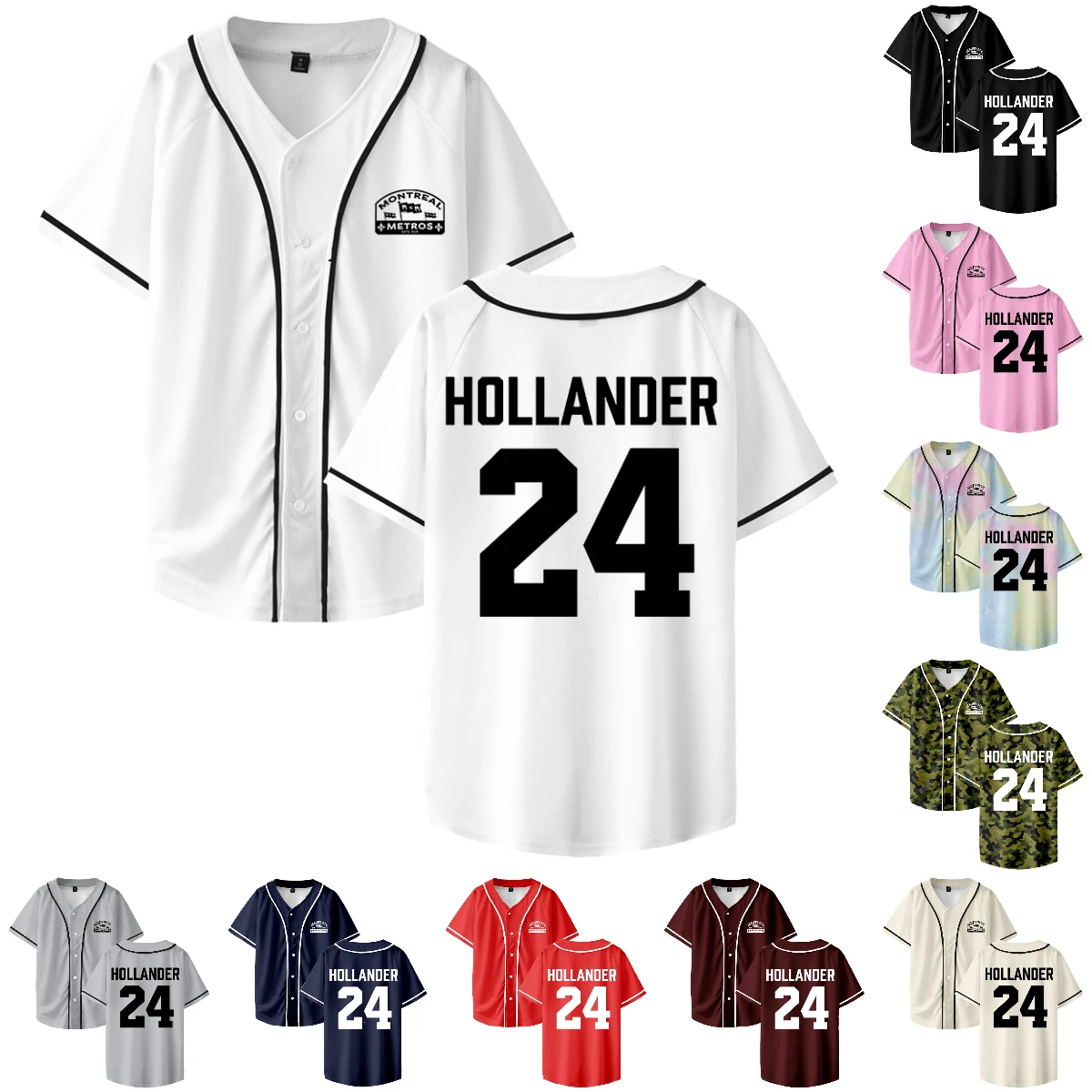 Heated Rivalry Shane Hollander Baseball Jersey V-Neck Short Sleeve Button-Down Shirts Women Men Outdoor Streetwear Tops