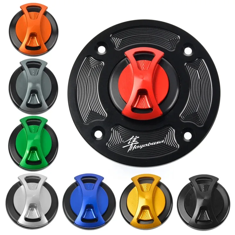 Keyless Motorcycle Fuel Gas Tank cap Cover For SUZUKI HAYABUSA GSXR 1300 1999-2007 (2000 2001 2002 2003 2004 2005 2006