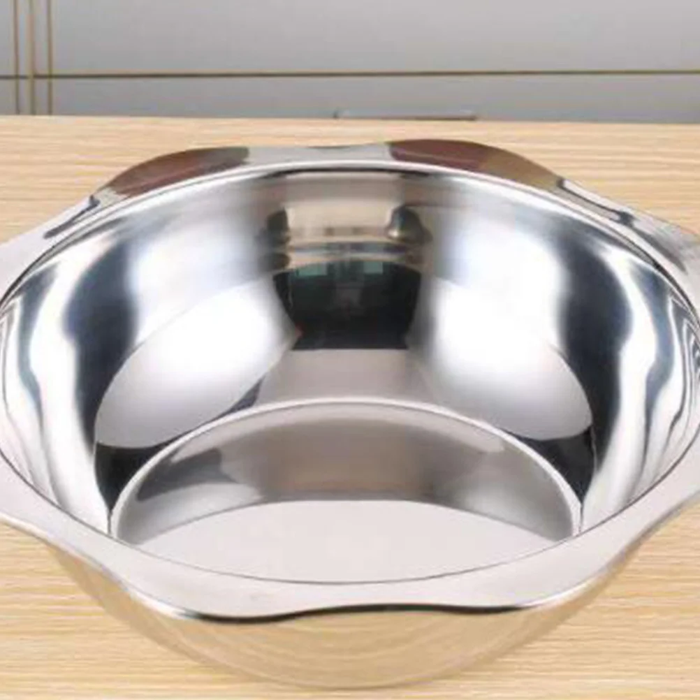 

Multifunctional Stainless Steel Hot Pot Cookware 28cm Induction Gas Cooker Safe Easy Clean Non Stick Large Handle Family